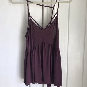 purple “soft and sexy” American eagle tank